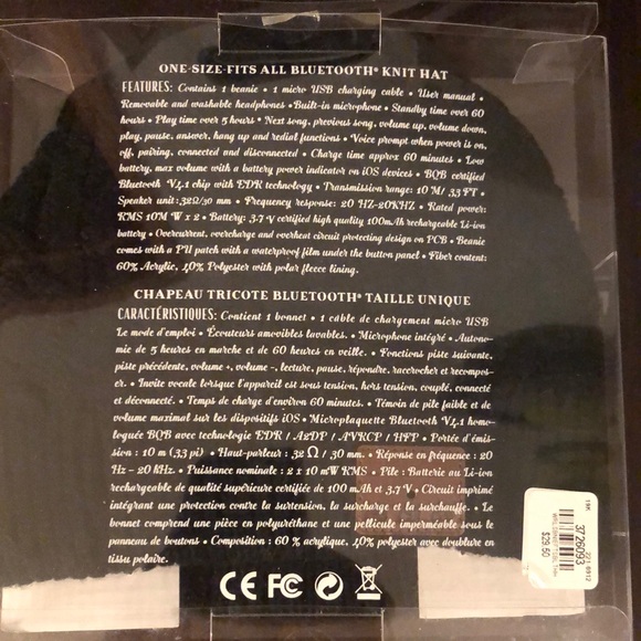 Bluetooth Knit Hat - Black - Picture 4 of 4